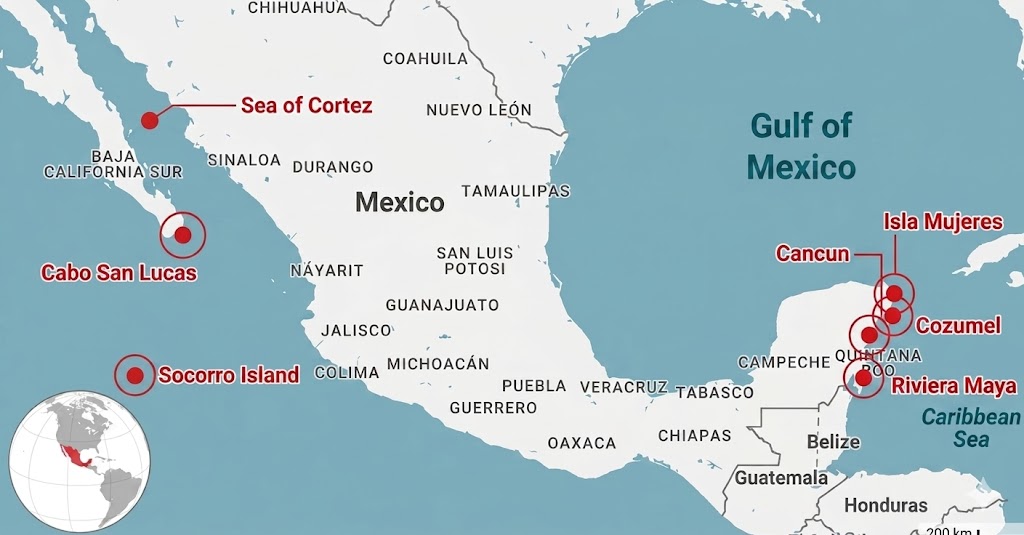 Best Places for Boat Diving in Mexico